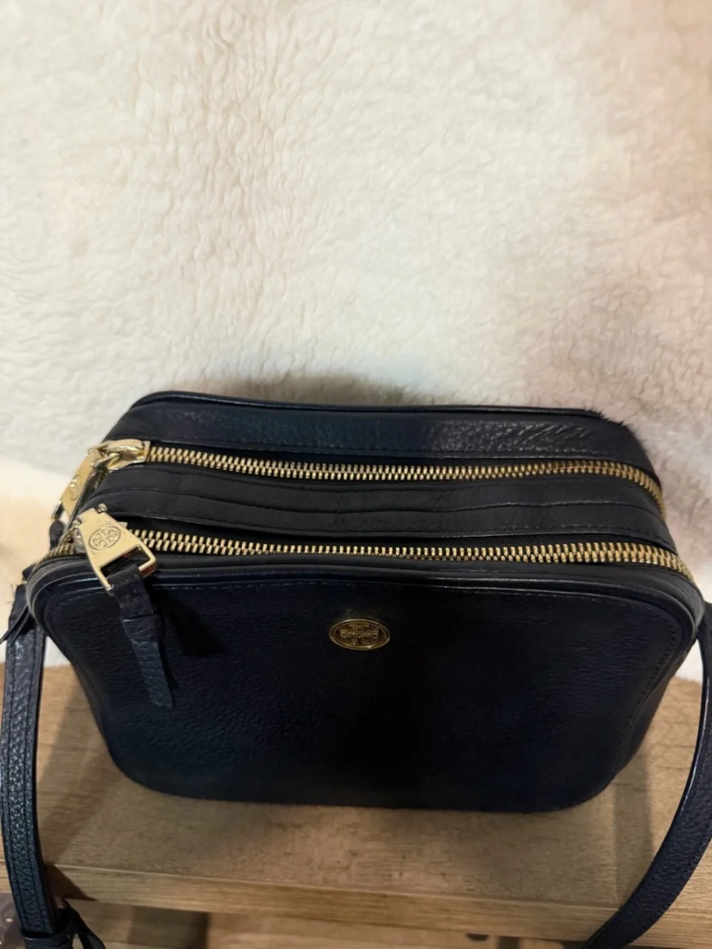 Tory‎ Burch Robinson Double Zip Crossbody Bag EUC